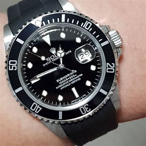 rubber straps for rolex submariner|rolex submariner strap replacement.